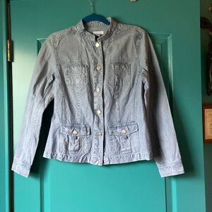CHATER CLUB MILITARY STYLE DENIM JACKET SIZE MEDIUM
